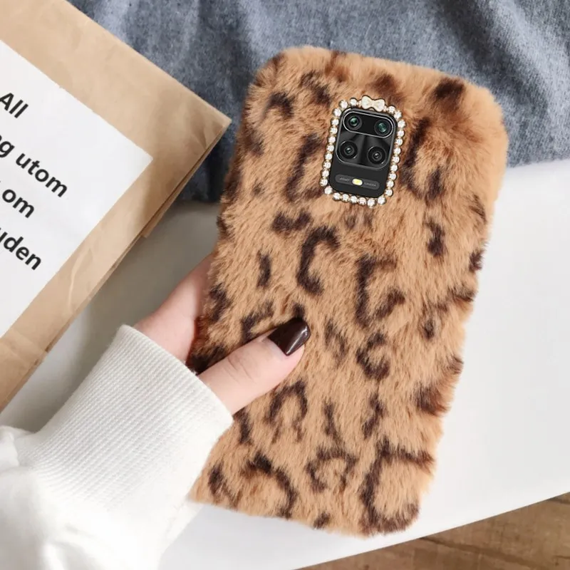 

Redmi 9A 9C 9 8A 7A 6A Fluffy Rabbit Fur soft cover For Xiaomi A3 A2 Mi 9 lite POCO F2 Redmi Note 9 9S 8T 8 7 5 6 Pro Phone Case