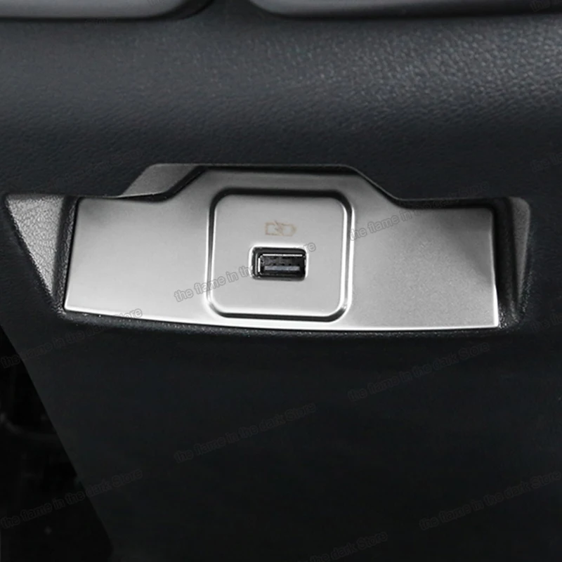 

Lsrtw2017 Car Rear USB Charger Panel Trims Decoration for Ford Territory 2019 2020 2021 Accessories Auto Moldings Kit