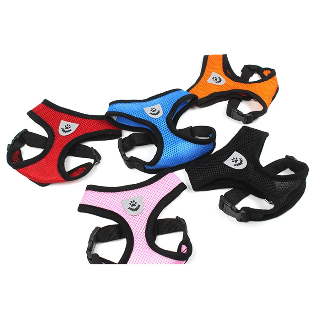 Дышащие со шлейкой для собак поводок набор не тянуть сетка домашних животных и на