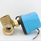 Трехходовой Электрический шаровой клапан DC5V, моторизованный шаровой клапан с электрическим приводом DN15 DN20 DN25 DN32 DN40