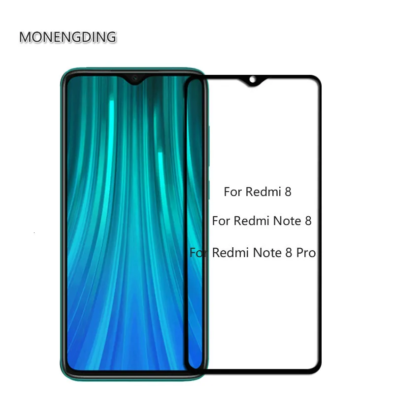 Закаленное стекло с клейким покрытием для Xiaomi Redmi Note 8 3D Защитная пленка экрана 9H