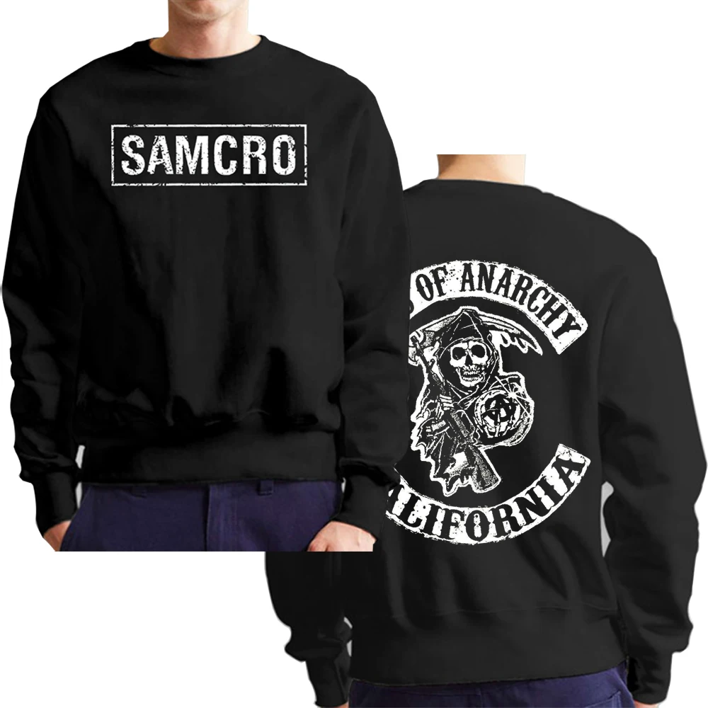 

Свитер с изображением героев анархии Samcro, модный свитер без подкладки