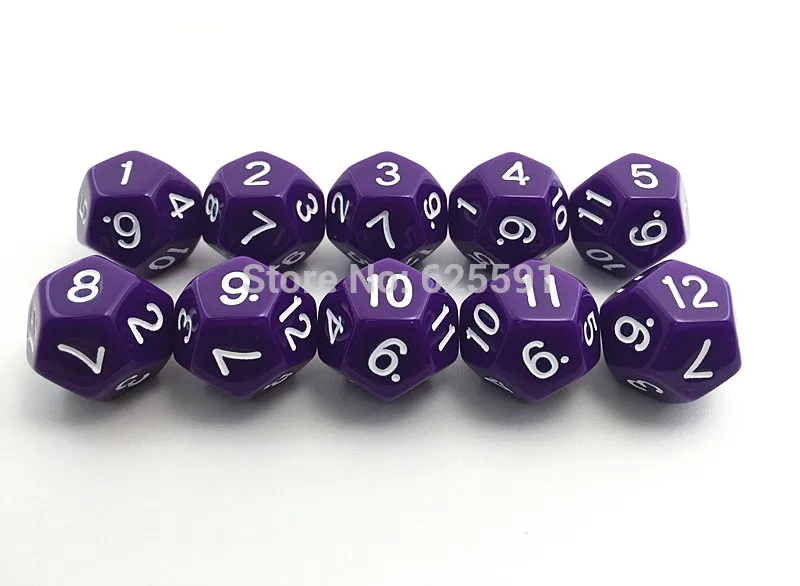 10 шт./компл. T & G Красочный D12 набор игральных костей Непрозрачный эффект D 12