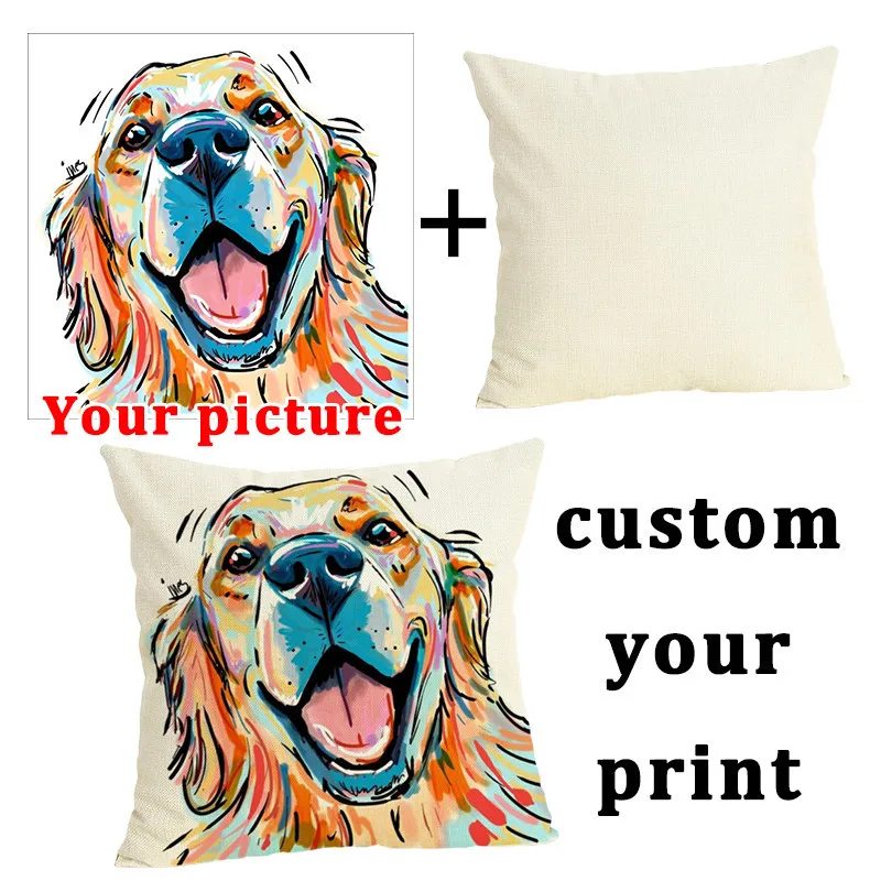 Наволочка для подушки с принтом льняная хлопковая наволочка индивидуальным