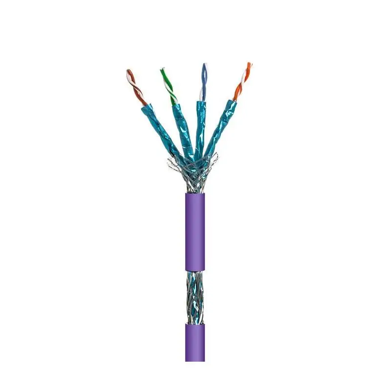Без точечных галогенов CAT6 SFTP сетевой кабель Ethernet в катушке 100 м LSZH Violet Wir9075|Сетевые