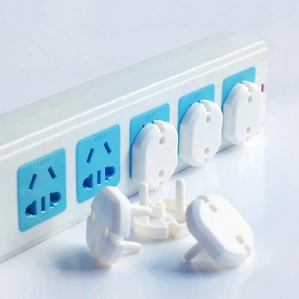 Enchufe el&eacute;ctrico de seguridad para Beb&eacute; y Ni&ntilde;o, protecci&oacute;n de enchufe de salida, bloqueo de seguridad bif&aacute;sico, cubierta de enchufes para ni&ntilde;os, 10 Uds.-0