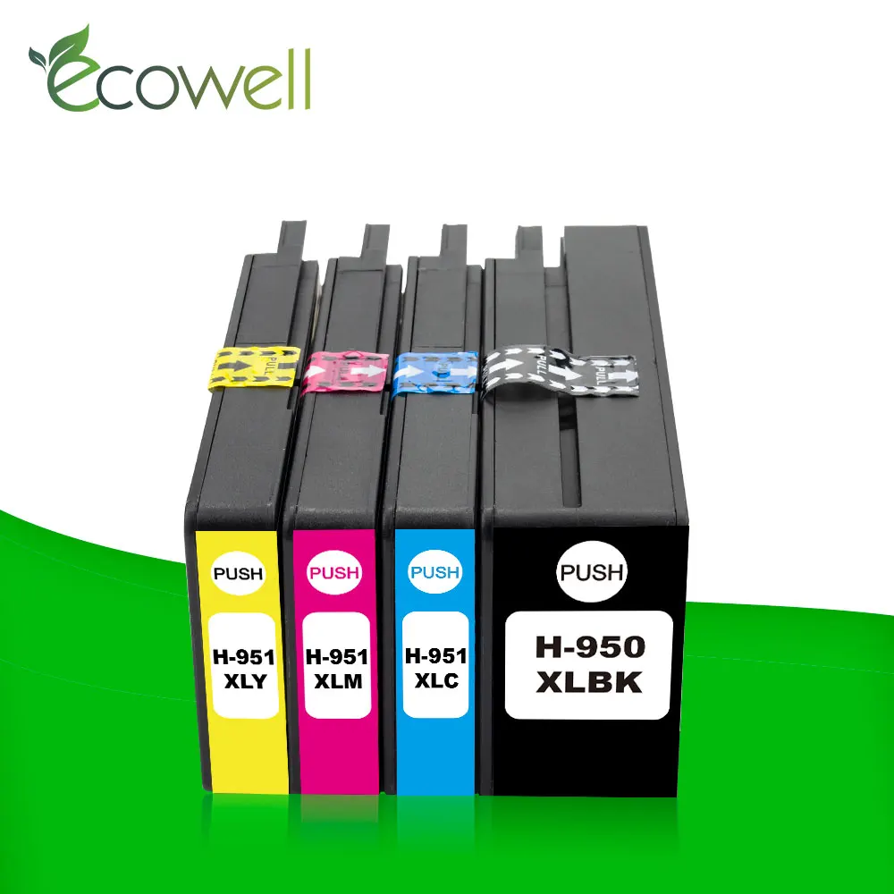 

ECOWELL 950xl ink cartridge for hp 950 hp951 compatible for hp Officejet Pro 251dw 8600 8610 8615 8620 8630 8625 8660 8680 276dw