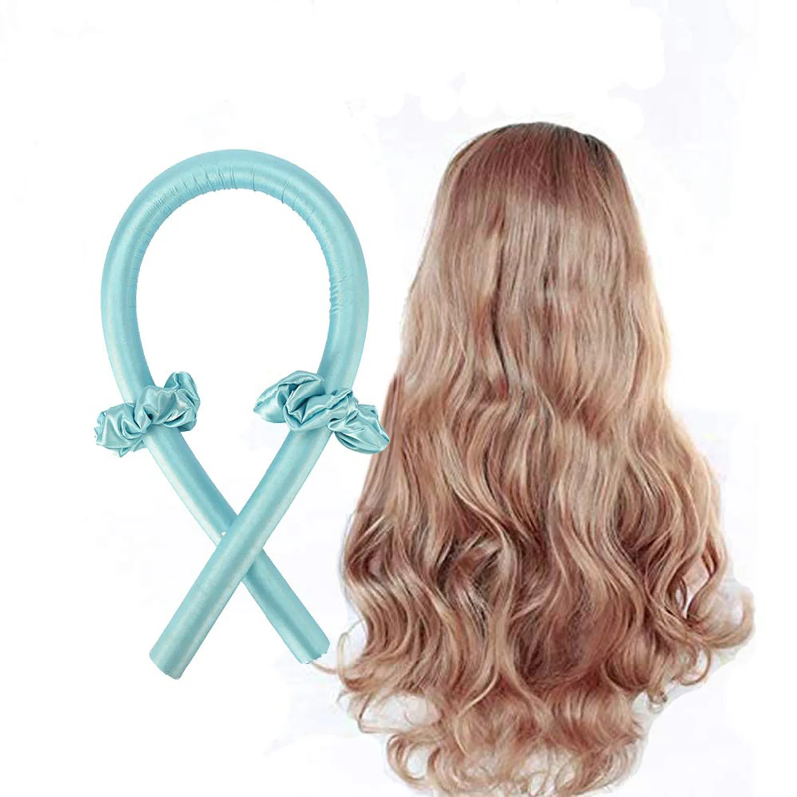 Rolos de Cabelo para o Cabelo Longo para Dormir durante a Noite e no Calor de Seda Cabeça com Cabelo Rolos de Espuma Heatless Cachos Macia 3 Pçs – Set