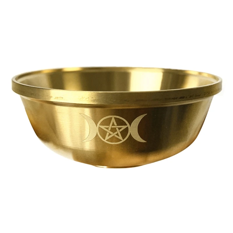 

Altar Bowl Ritual Gold Plating Tableware Ceremony Moon Divination Astrological Tool Witchcraft Supplies