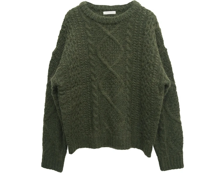 

Spot South Korea qiu dong long sleeve multiple texture languid is lazy loose knit sweater