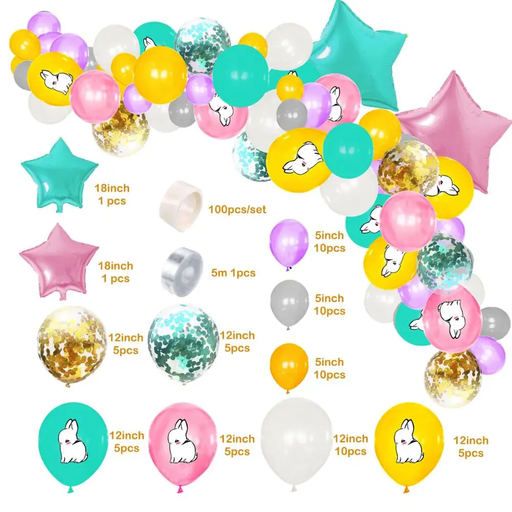 69 шт./компл. воздушные шарики из латекса с животными арка кролик лиса шары цепочка