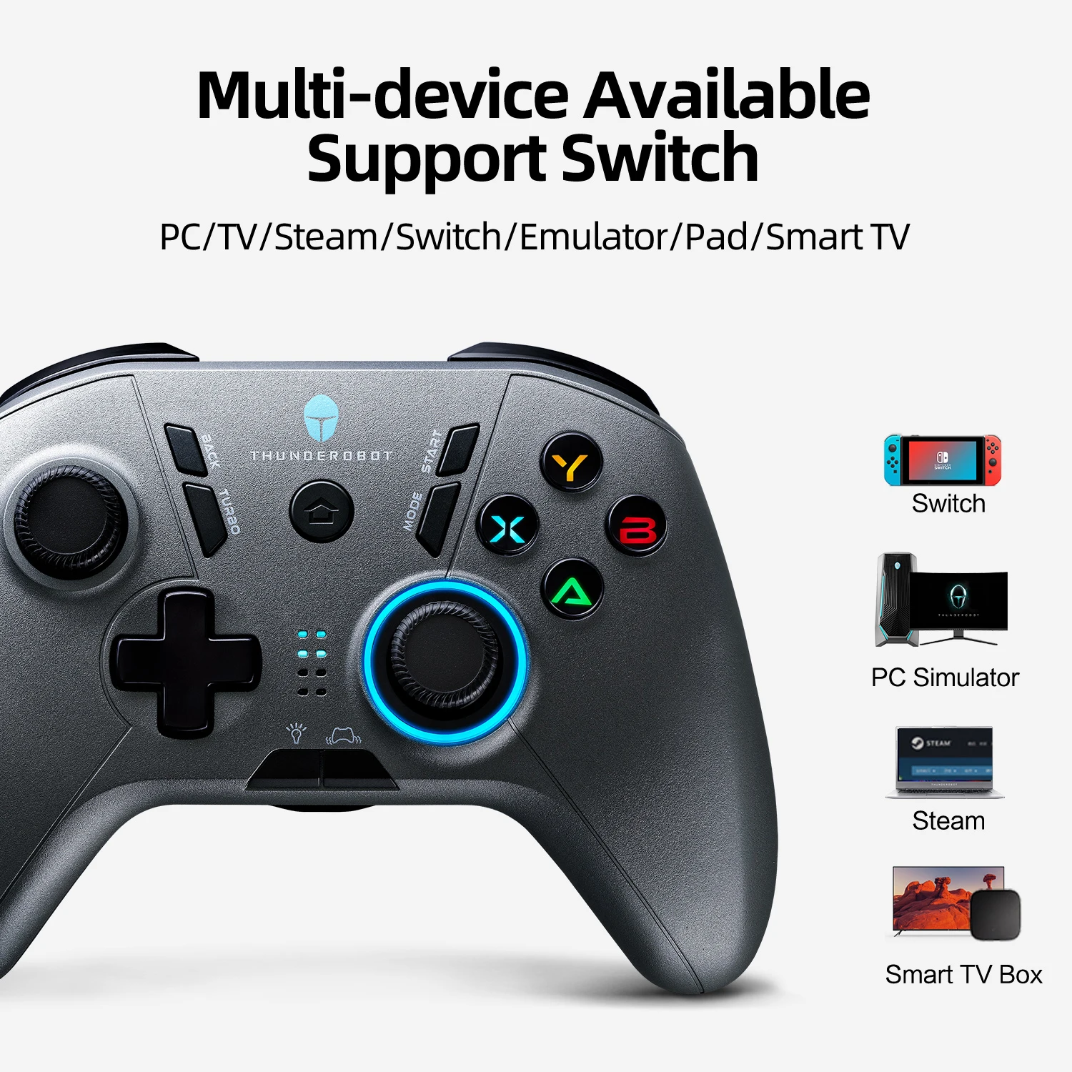 ThundeRobot G30 проводной виброгеймпад Джойстик контроллер для переключения Windows PC PS4 PS3