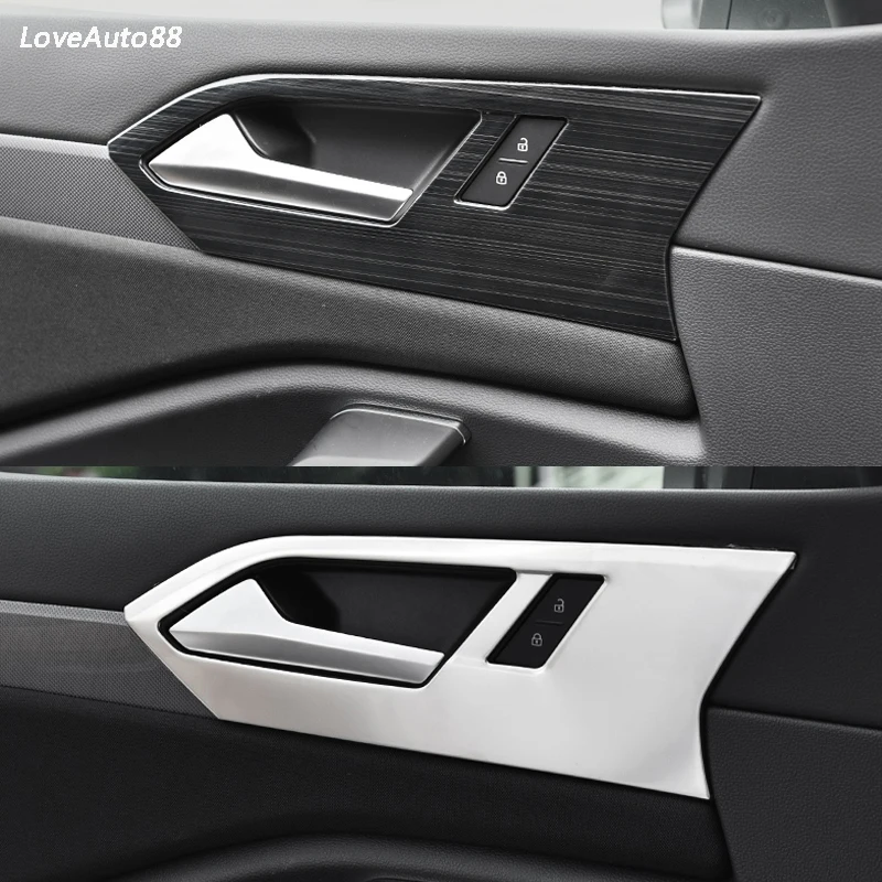 4PCS/set Car Interio Door Panel Handle Pull Trim Cover Sticker For Volkswagen VW Jetta MK7 2019 2020 2021 Accessories | Автомобили и