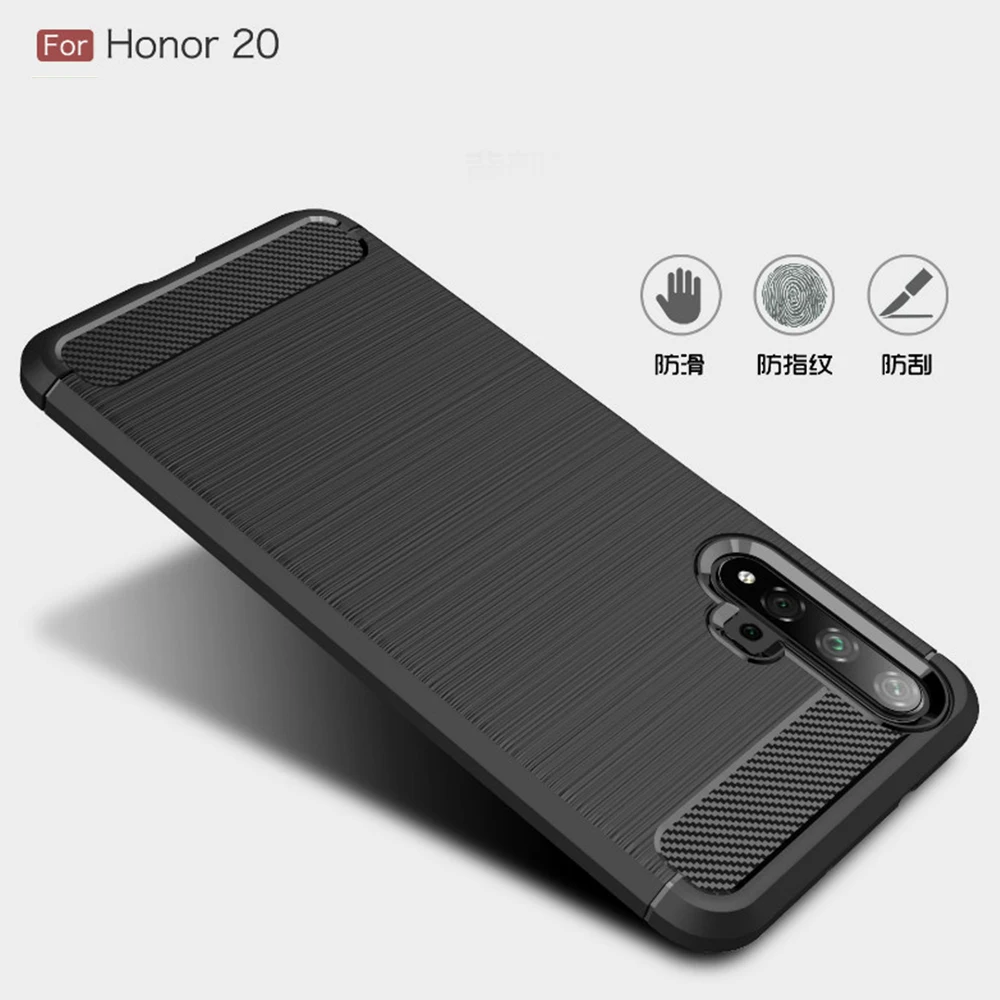 Чехол из углеродного волокна для Honor 20 Pro Nova 5i 9X 8S 8X прочный защитный чехол Huawei P30 Lite
