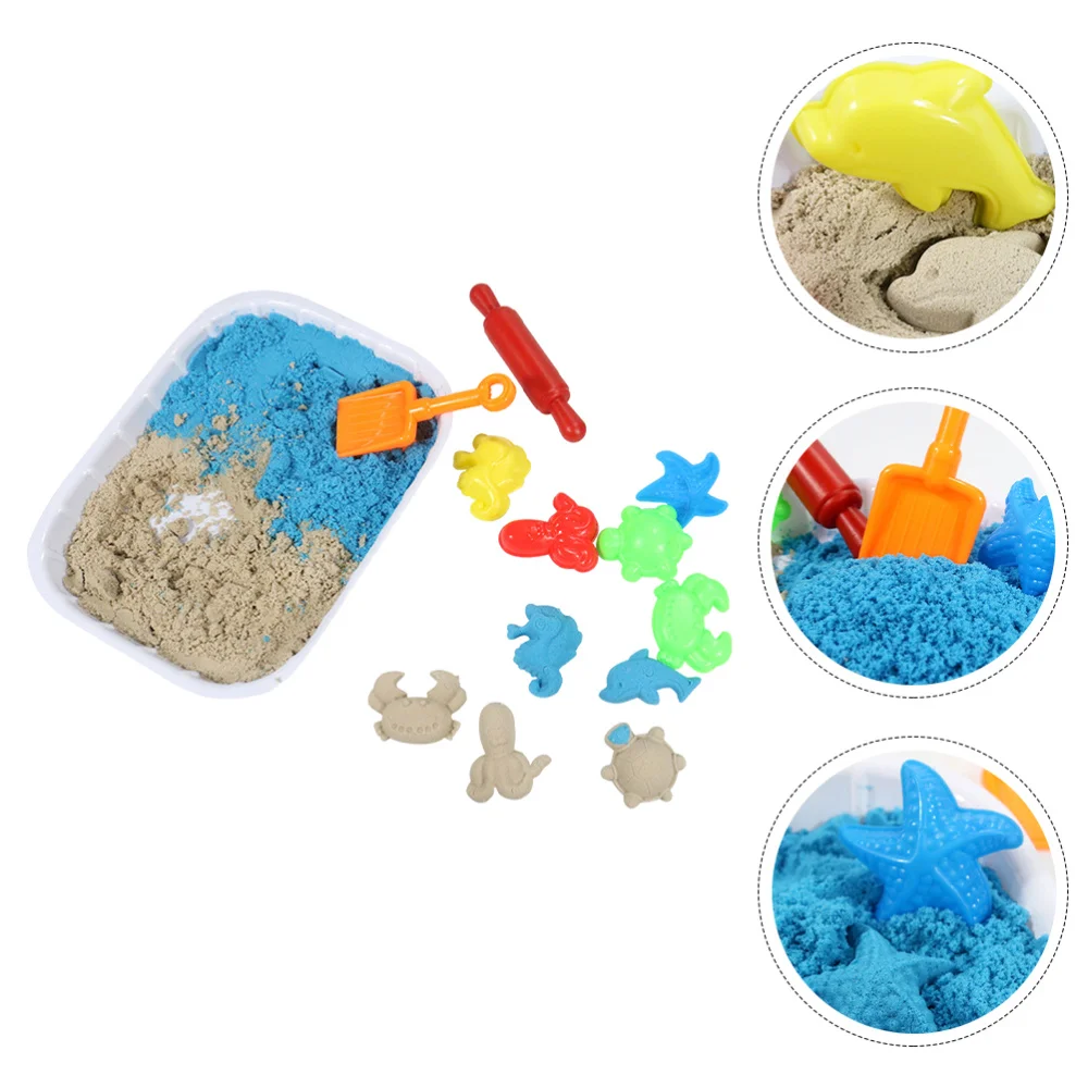 

1 Set Children Manual DIY Sand Toy Kit Cartoon Animal Clay Mold Toys Beach Toy