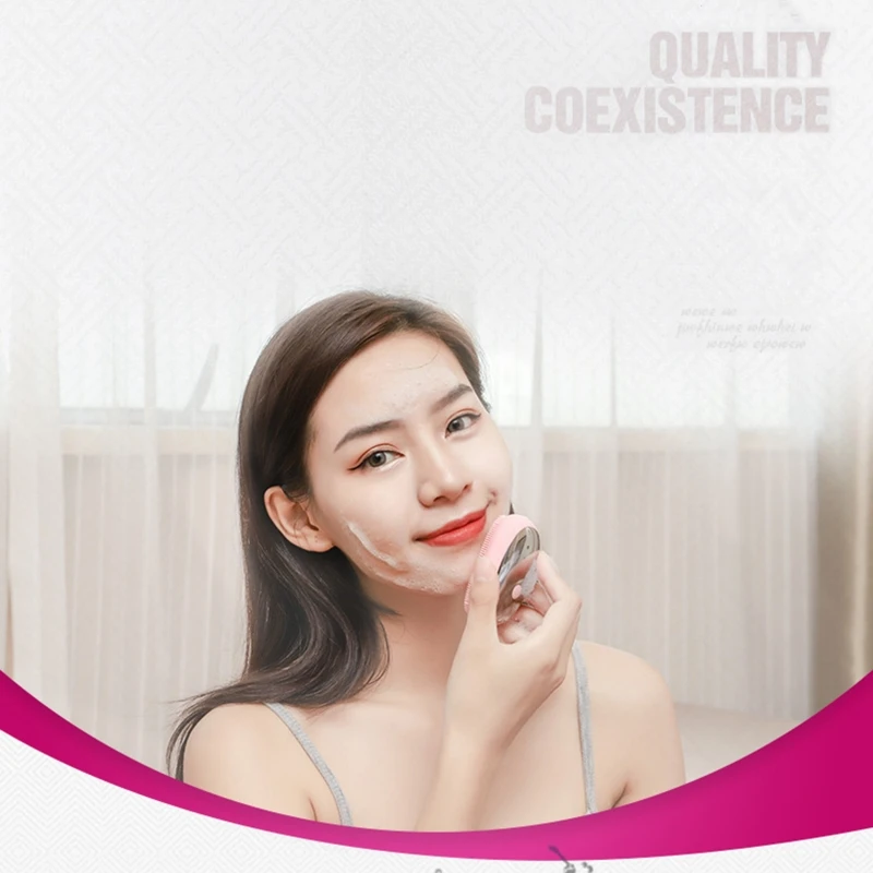 Очищающая щетка для лица чистки Электрический массажер силиконовый коврик