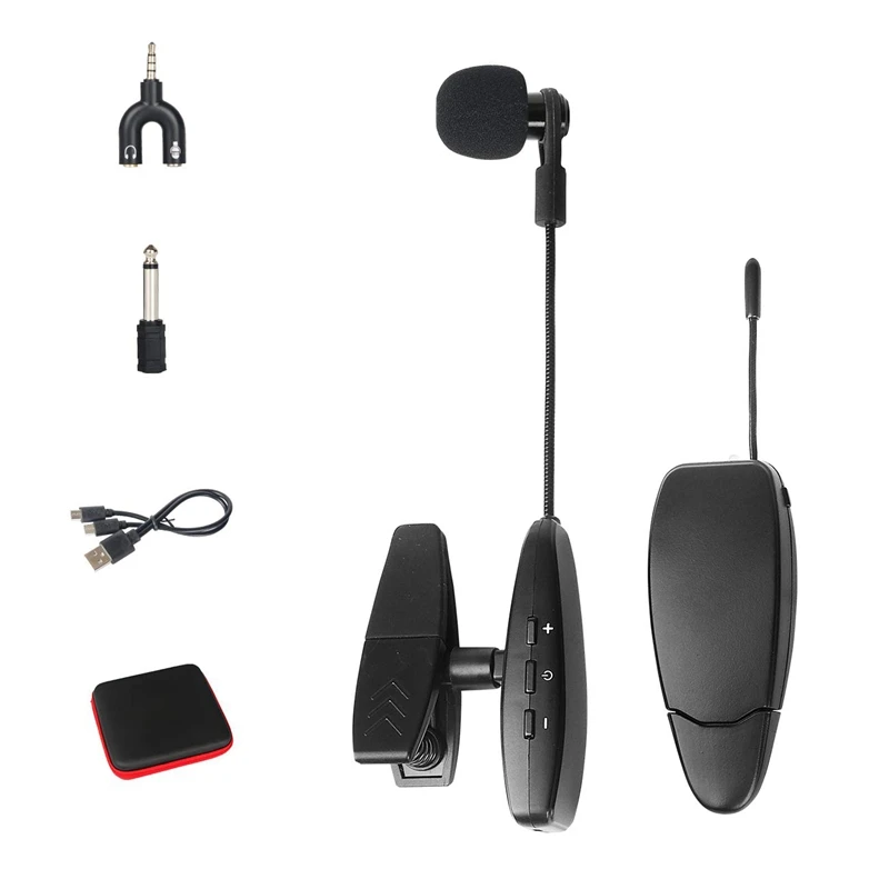 Беспроводной микрофон для саксофона с зажимом на музыкальных инструментах труба