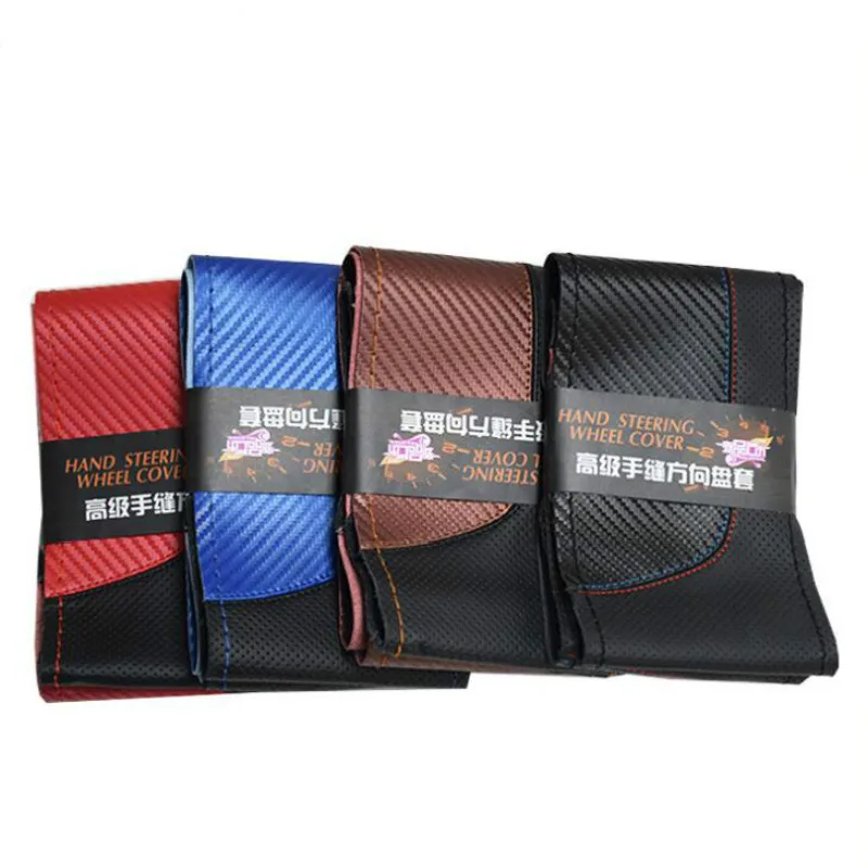 Противоскользящий чехол рулевого колеса автомобиля 38 см DIY плетеные иглы и нитки
