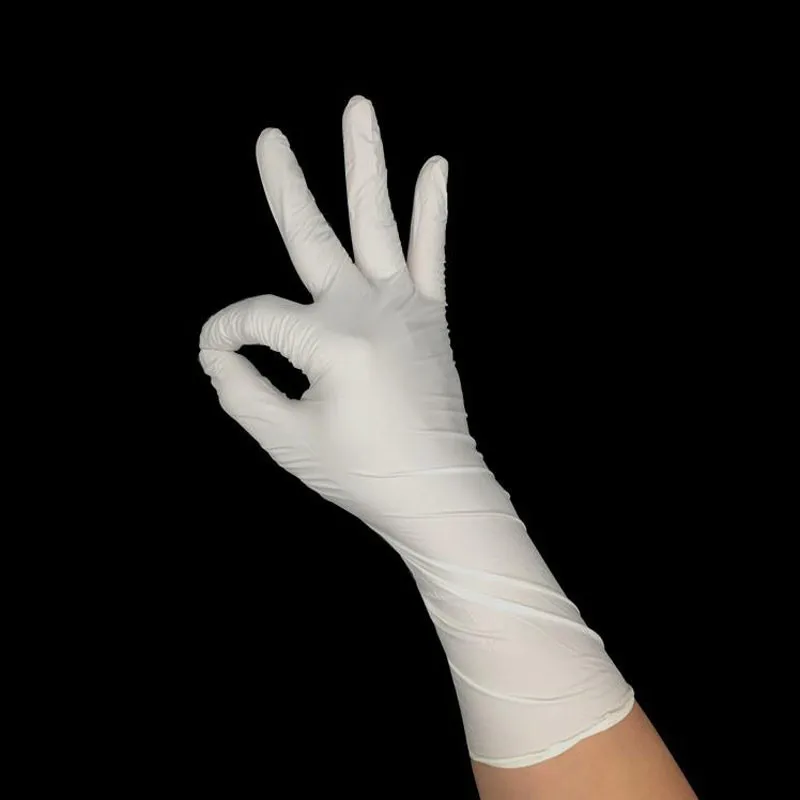 50 шт одноразовые латексные перчатки для тату белые Нескользящие кислотные и
