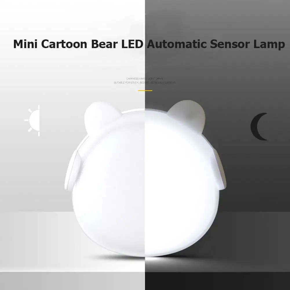 

Cartoon Bear Light Control Night Lights Intelligent LED Automatic Sensor Lamp US No Glare Give Your Family a Sense of Security
