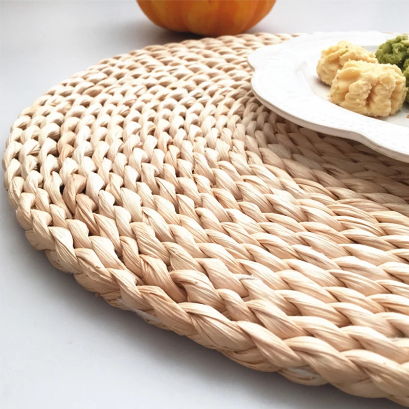 Плетеная коврик GreeOn из натурального меха кукурузы для обеденного стола