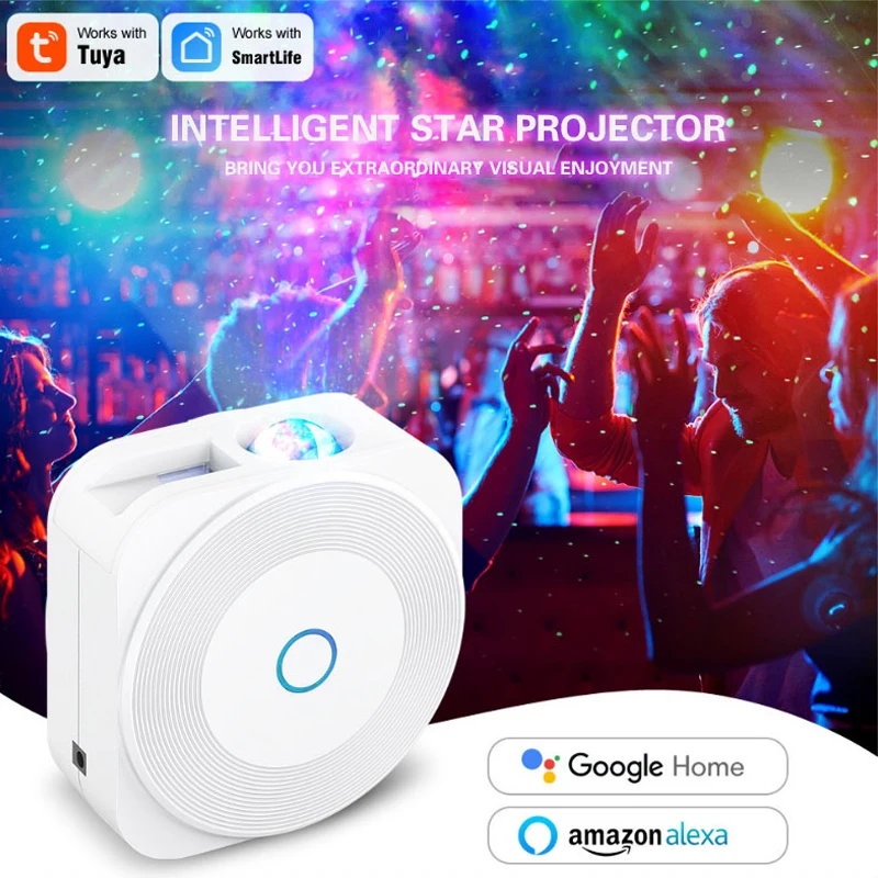 Led Galaxy projector luminous music player remote control star rotation children bedroom lamp gift interior decoration | Лампы и