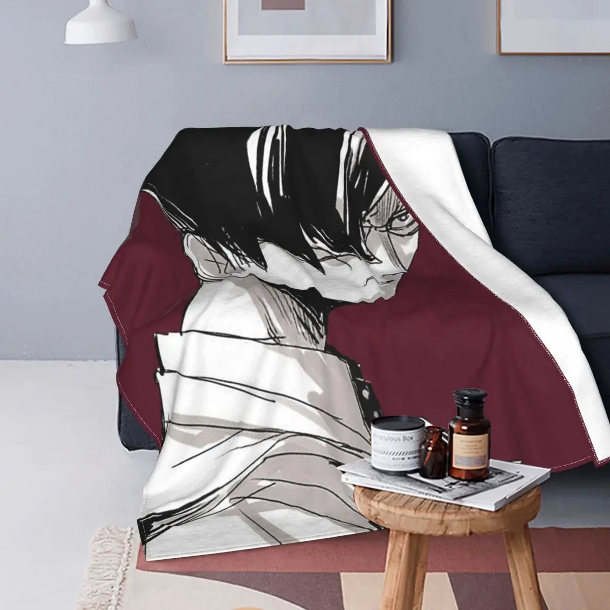 

Nighteye-mantas de franela transpirable, Anime japonés cálida de ropa de cama, Manga, para viaje, My Hero Academia