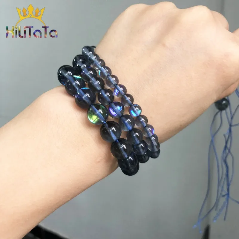 Серые бусины из австрийского хрусталя с блестками лунного камня Круглые