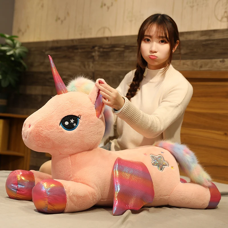 

High Quality Angel Unicorn Plush Toy Unicorn Horse Doll Animal Stuffed Toy Baby Toy Sofa Pillow Cushion Home Decor Girl Gift