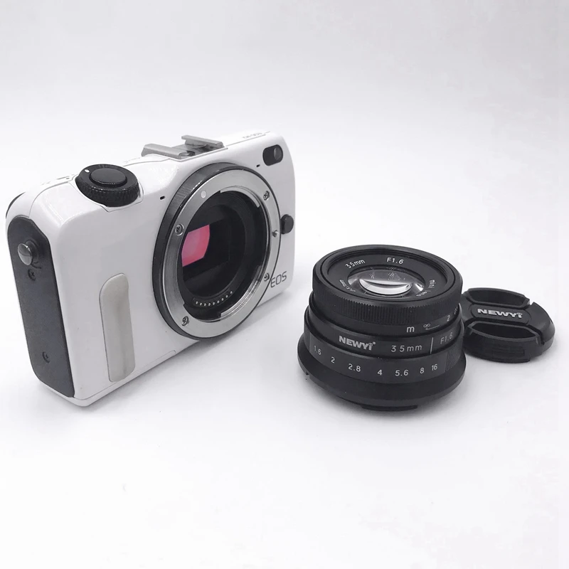 Объектив NEWYI 35 мм F/1 6 ручной фокус MF Prime для Canon EOS M M2 M3 M5 M6 M10 M100 черный и Sony|Крышки