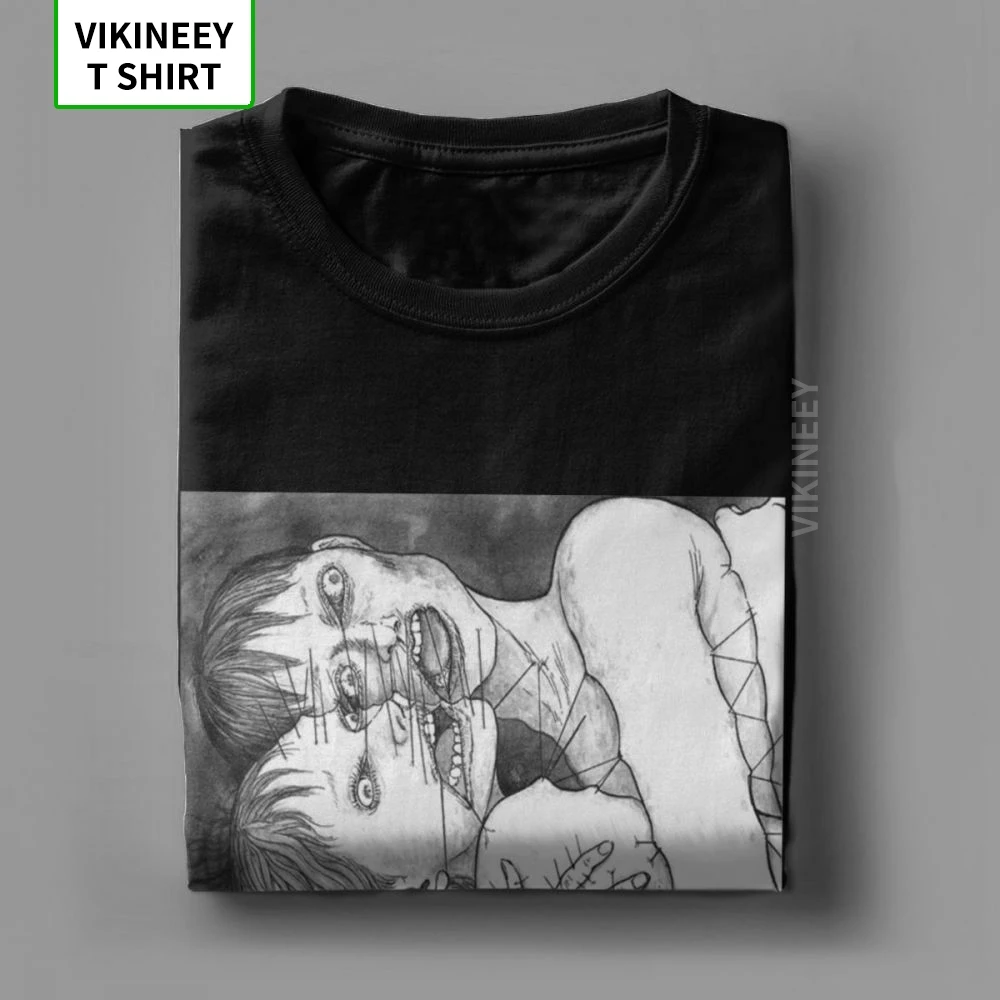 Джунджи Ito аниме жуткая манга странные ужасов Японии забавная футболка для