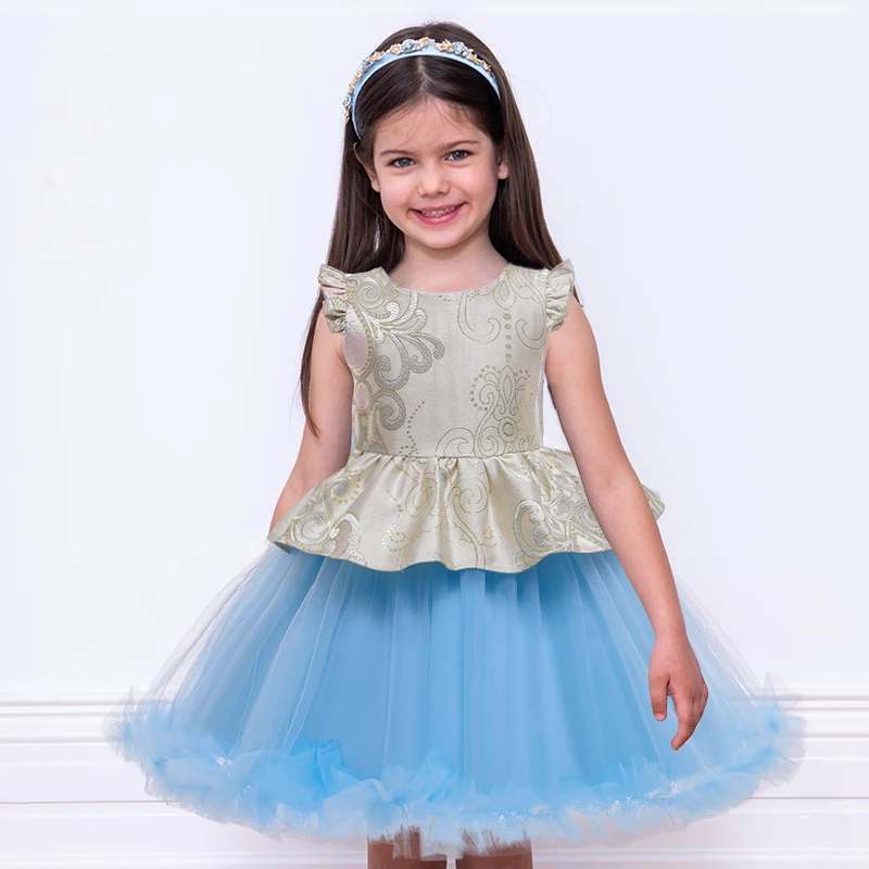 

Girls Flower Dress Wedding Party Evening Formal Pegeant Dance Gown Christmas Dress Sleeveless Girls Party Dresses