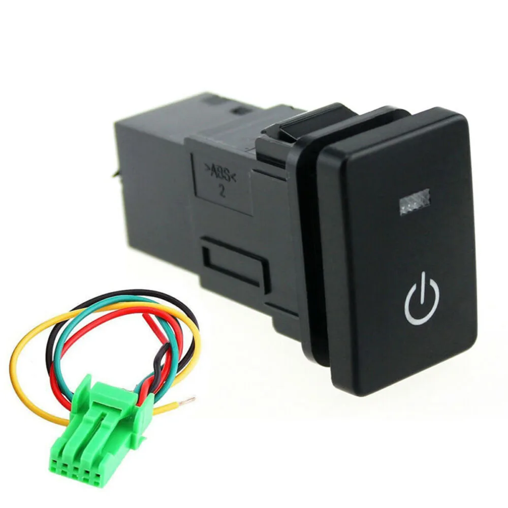 

Car LED Power Light Switch Black Plastic Button Switch With Connecting Wire Auto Replacement Parts For Toyota Camry Corolla
