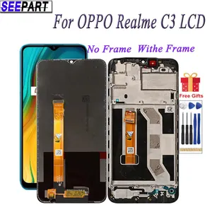 100 tested for oppo realme c3 rmx2027 lcd display touch screen digitizer assembly rmx2020 lcd for phone 6 5 realme c3 lcd free global shipping