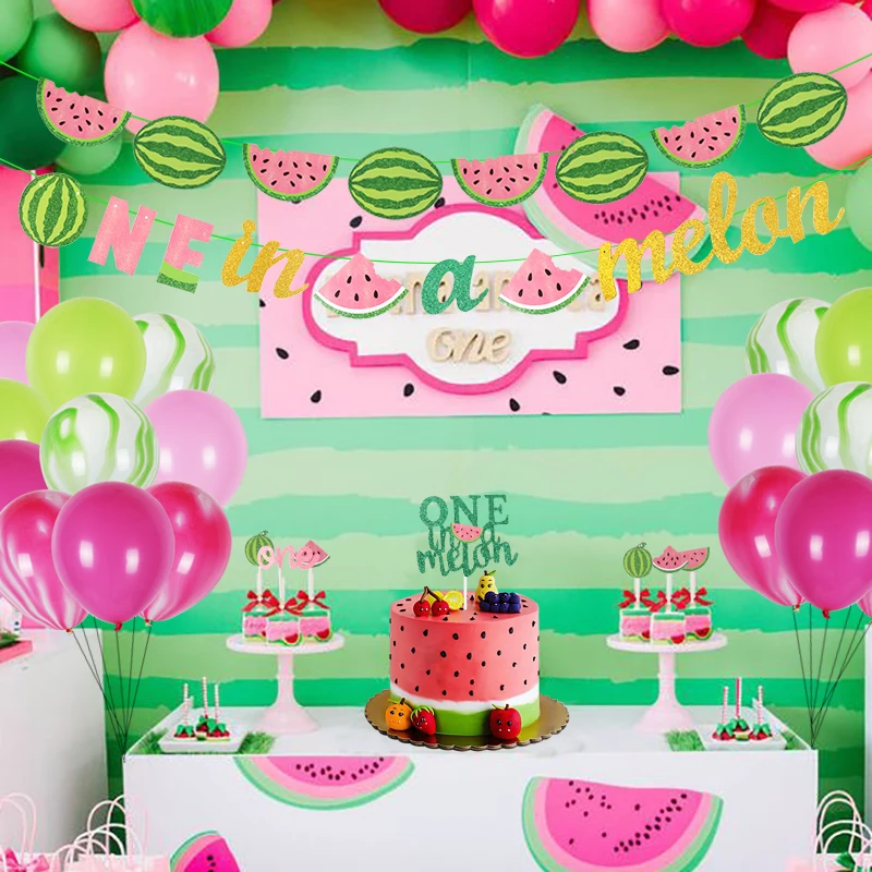 Украшения на день рождения товары для арбуза топпер торта баннер летняя