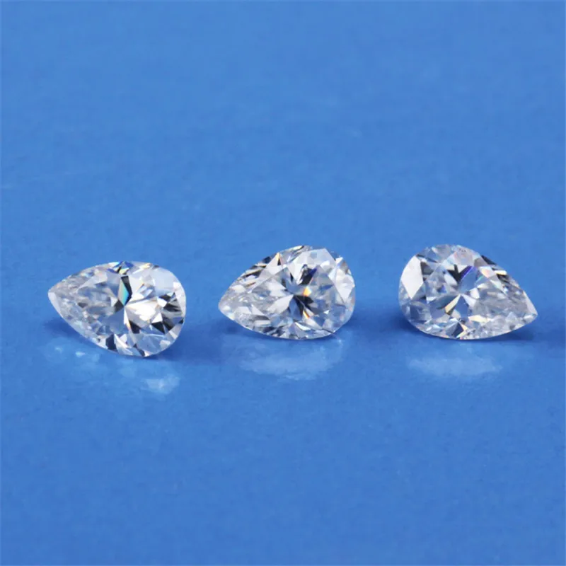 wholesale prices DVVS surper White color clarity 5x8mm-10x14 pear shape loose synthetic moissanites for jewelry making rings | Украшения и