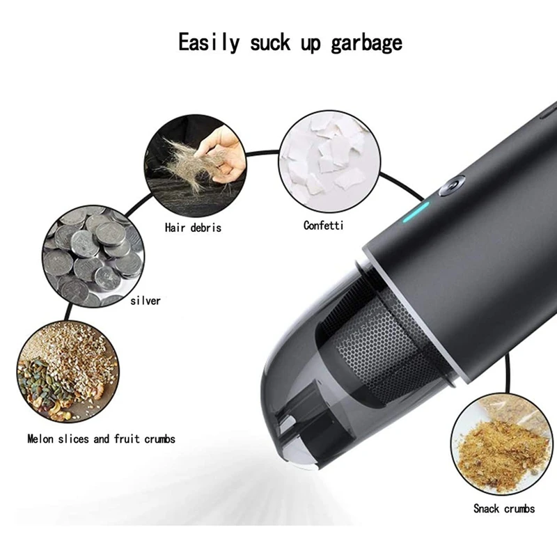 

SANQ Handheld Portable Vacuum Cleaner Ultra-High Power Ultra Lightweight Household Rechargeable Wireless Car Vacuum Cleaner