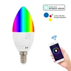 Умсветильник лампа Е14 E17 RGB с Wi-Fi 5 Вт, работает с Alexa Google Home, умным динамиком IFTTT, голосовым управлением, умная лампа RGB