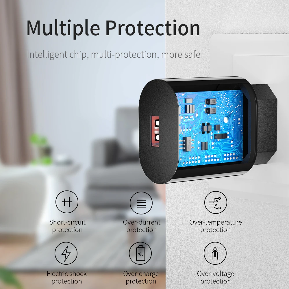 Essager 18 Вт USB зарядное устройство Quick Charge 3,0 Turbe зарядное устройство QC3.0 для samsung Xiaomi Mi Быстрая зарядка для iPhone зарядное устройство для мобильного телефона