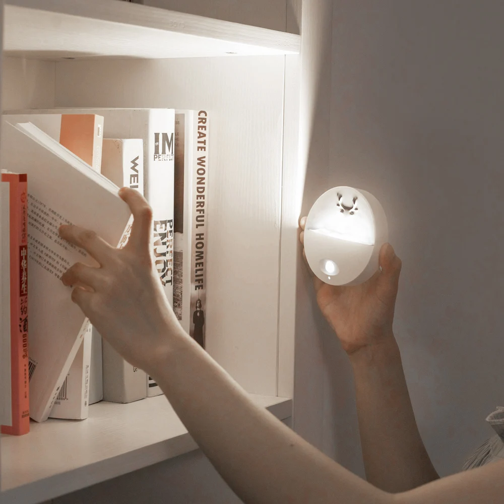 

Night Light with Wall Bracket Warm Yellow Light Rechargeable LED Wall Lights with Aromatherapy for Nursing Bedroom