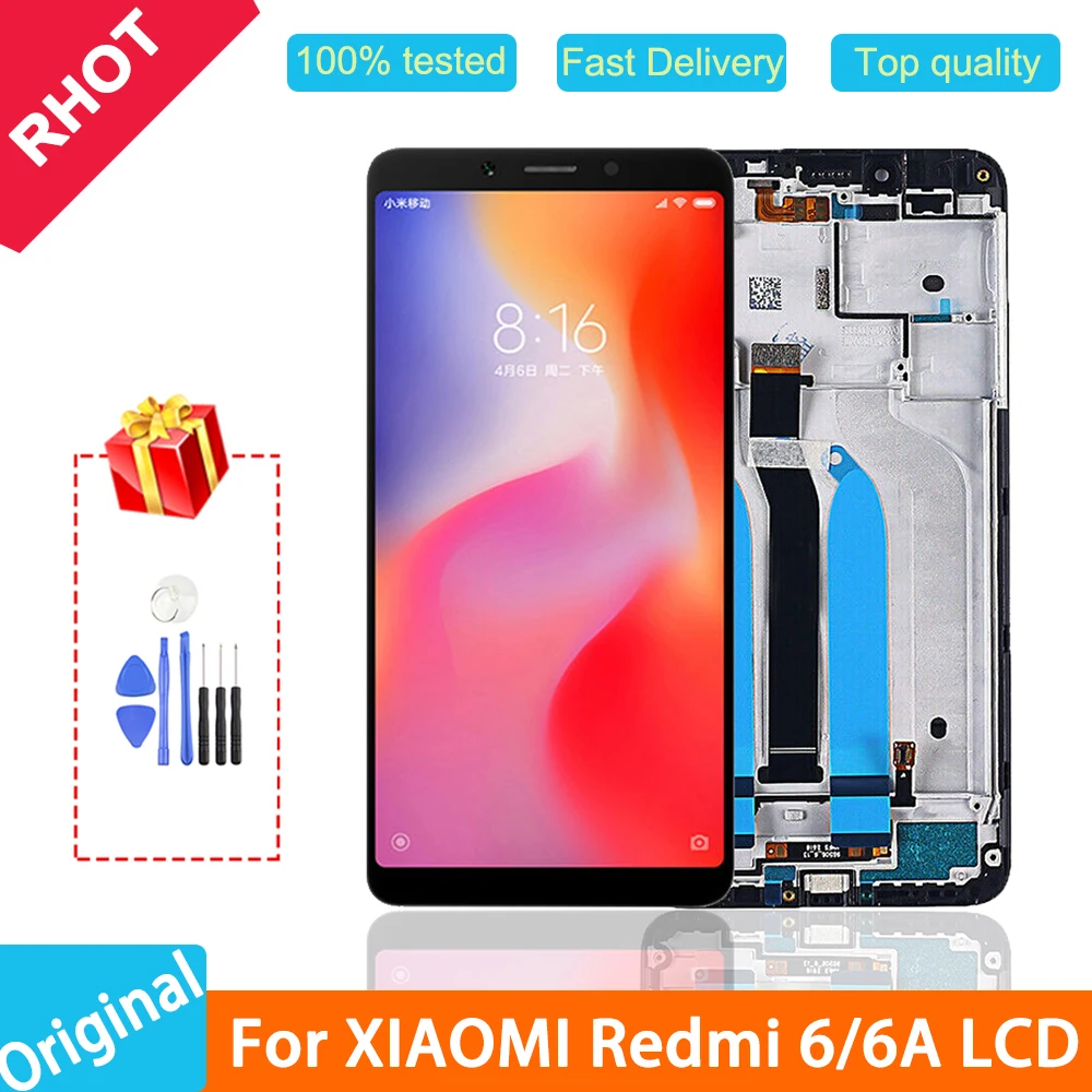 100% протестированный Оригинальный ЖК дисплей 5 45 дюйма для Xiaomi Redmi 6A с сенсорным