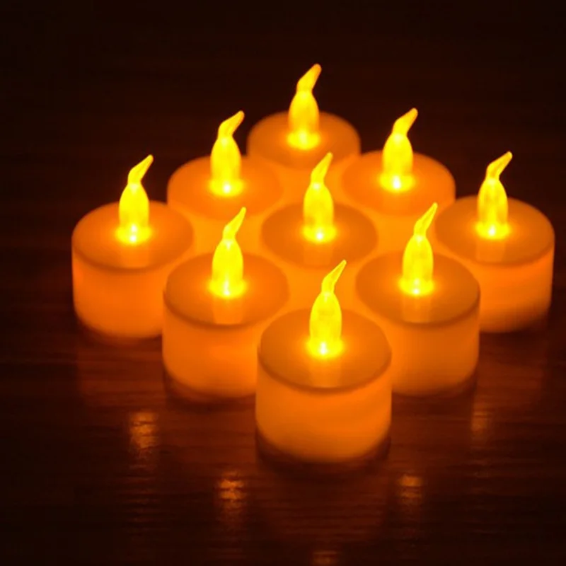 4 шт./компл. Пластиковая форма свечи Электрический фликер беспламенная свеча
