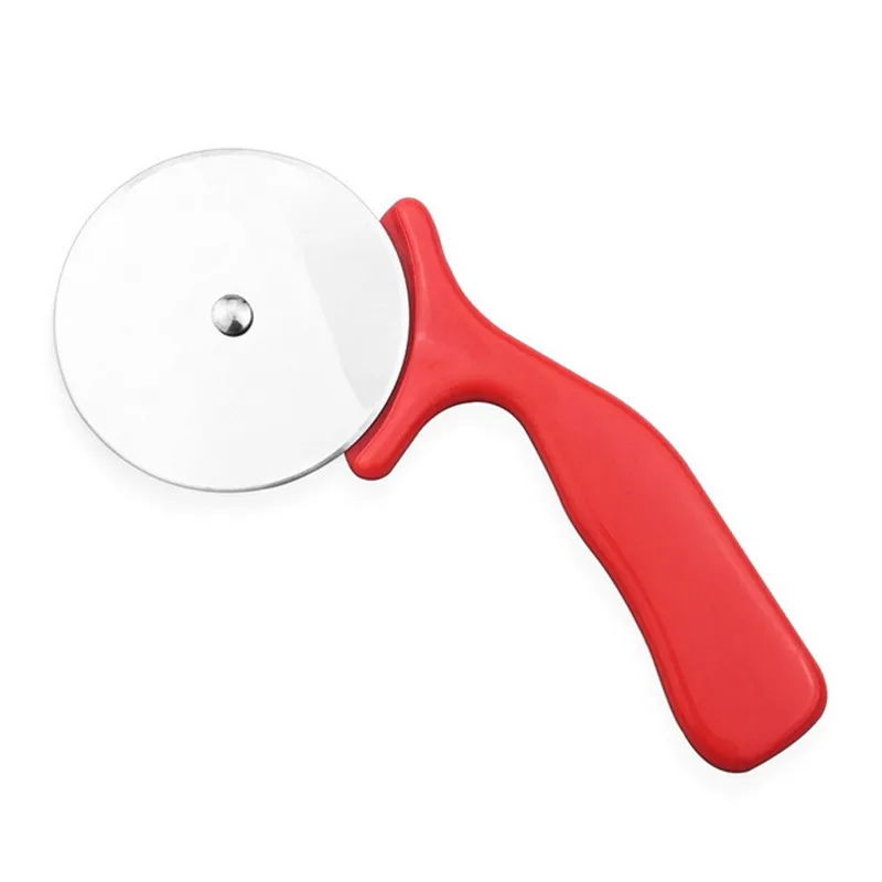 

New 1pc Pizza Cutter Stainless Steel Knife Cake Tools Pizza Wheels Scissors Ideal For Pizza Pies Waffles Dough Cookies Red Color
