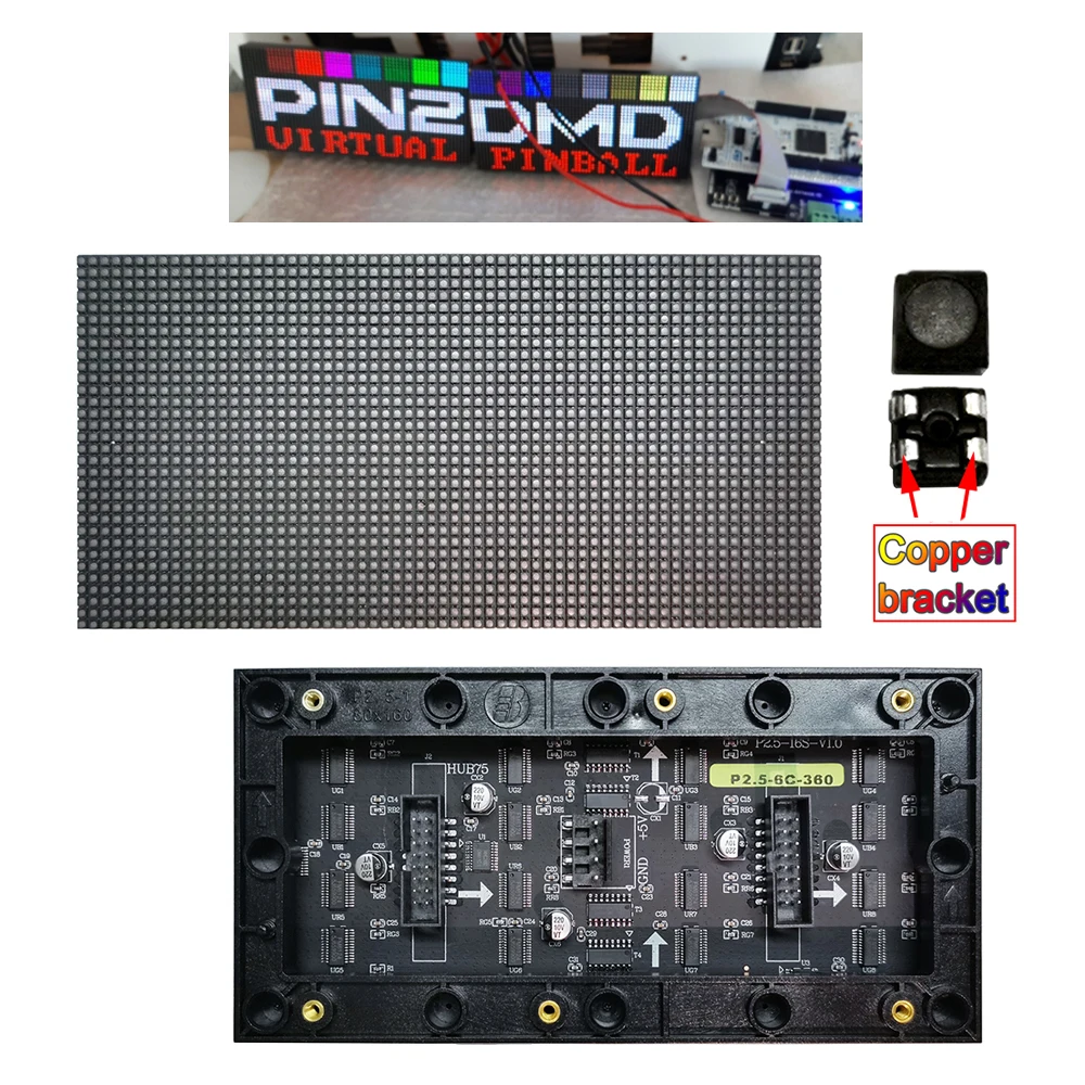 Медный кронштейн P2.5 RGB светодиодный ная панель дисплея 160 мм x 80 64*32 пикселя SMD