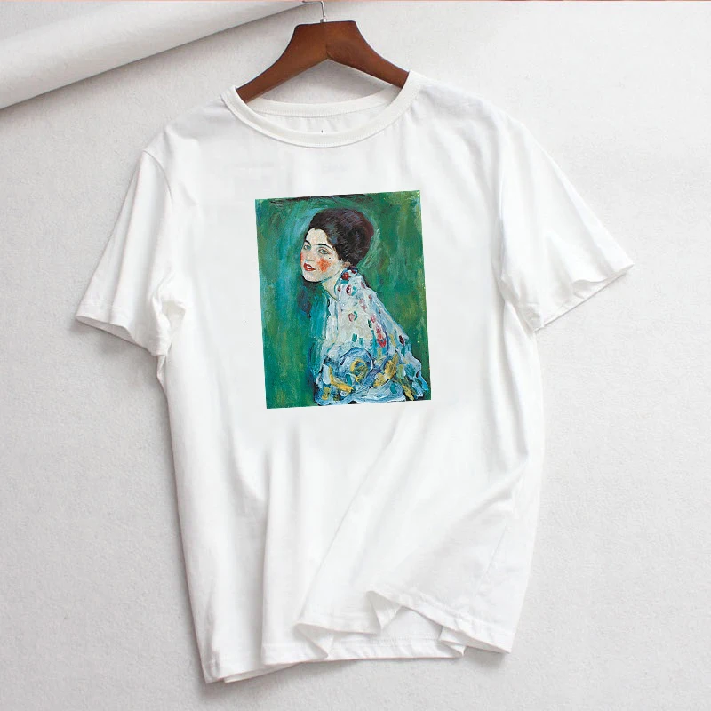 Новинка модная женская футболка Gustav Klimt летняя Женская Повседневная Винтажная