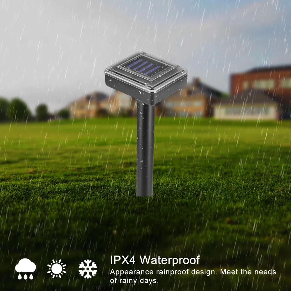 

Outdoor Ultrasonic Pest Repeller Garden Mole Repellent Solar Power Ultrasonic Mole Snake Bird Mosquito Mouse Control Garden Yard