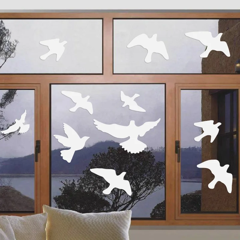 

26 Pieces DIY Glass Decoration Modern Home Decor Birds Protection Stickers Bird Anti-Collision Window Alert Decals Wall Stickers