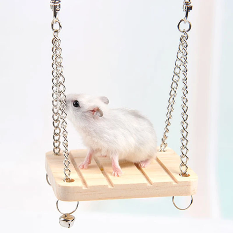 

2021 Hamster Toys Wooden Swing Harness Hanging Bed Small Animals Products Parrot Rest Mat Pet Hanging Pet Toys Accessories
