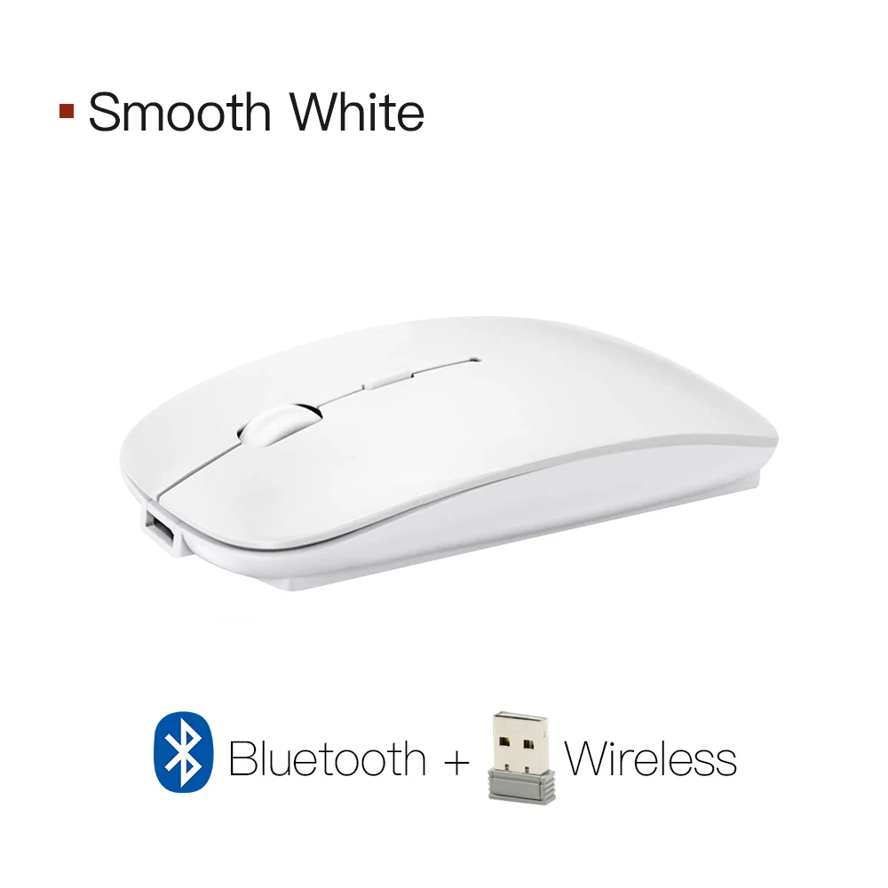 Bluetooth 4.0 white 4,0 Bluetooth мышь беспроводная компьютерная мышь Бесшумная Mause USB перезаряжаемая эргономичная мышь 1600 dpi оптическая мышь для ПК ноутбука - Цвет: Bluetooth 4.0 white