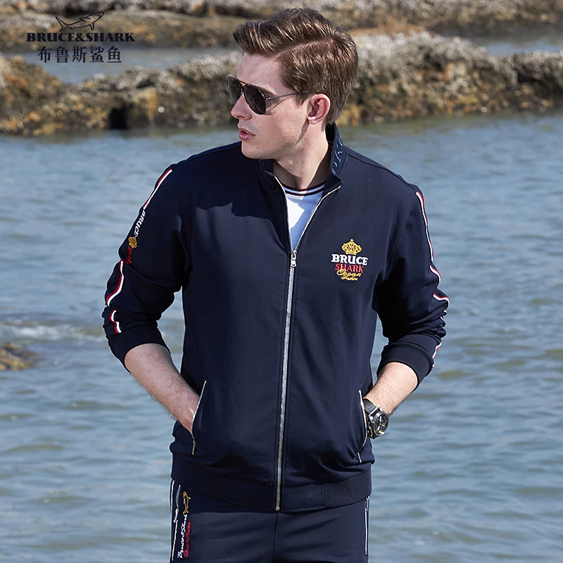 

Bruce&Shark New Men Sport Wear Top Quality Baseball Jacket Men Smart Causal Fashion style Male Sport wear Loose Jacket M TO 3XL